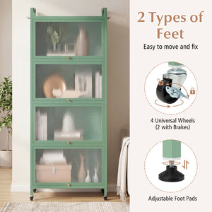 5-Tier Kitchen Baker's Rack with Flip-up PC Doors-Green