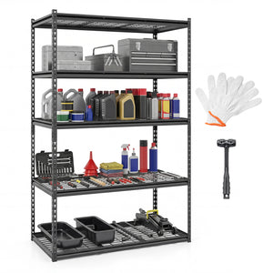 5-Tier Metal Shelving Unit 2000 lbs Capacity with Adjustable Wire Racks Set of 1