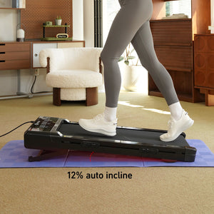 DeerRun Z10 12% Auto Incline Smart Walking Pad Treadmill with remote control