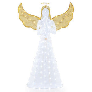 5 ft Festive Pre-Lit Angel with Halo and 150 LED Lights