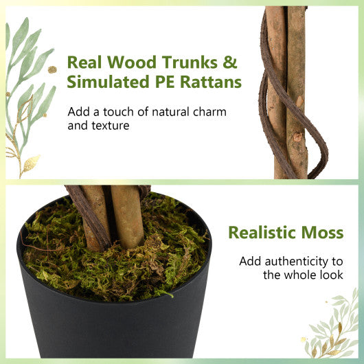 5 FT Tall Artificial Cherry Blossom Tree with Pink Flowers-1 Pack