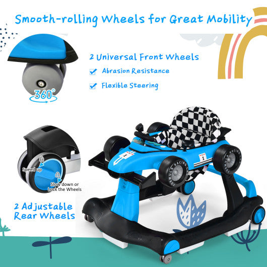 3 Pieces Patio Furniture Set with Cushioned Patio Chairs and Tempered Glass Coffee Table-Black