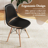 5 Pieces Dining Table Set With Solid Wood Leg-Black