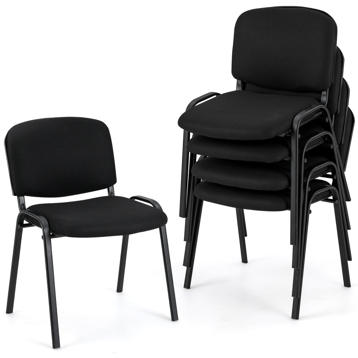 5 Pieces Elegant Conference Office Chair Set for Guest Reception-Set of 5
