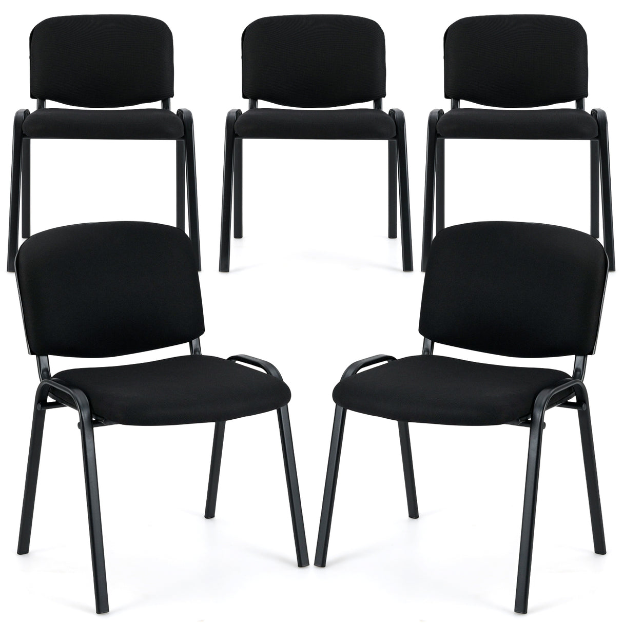 5 Pieces Elegant Conference Office Chair Set for Guest Reception-Set of 5