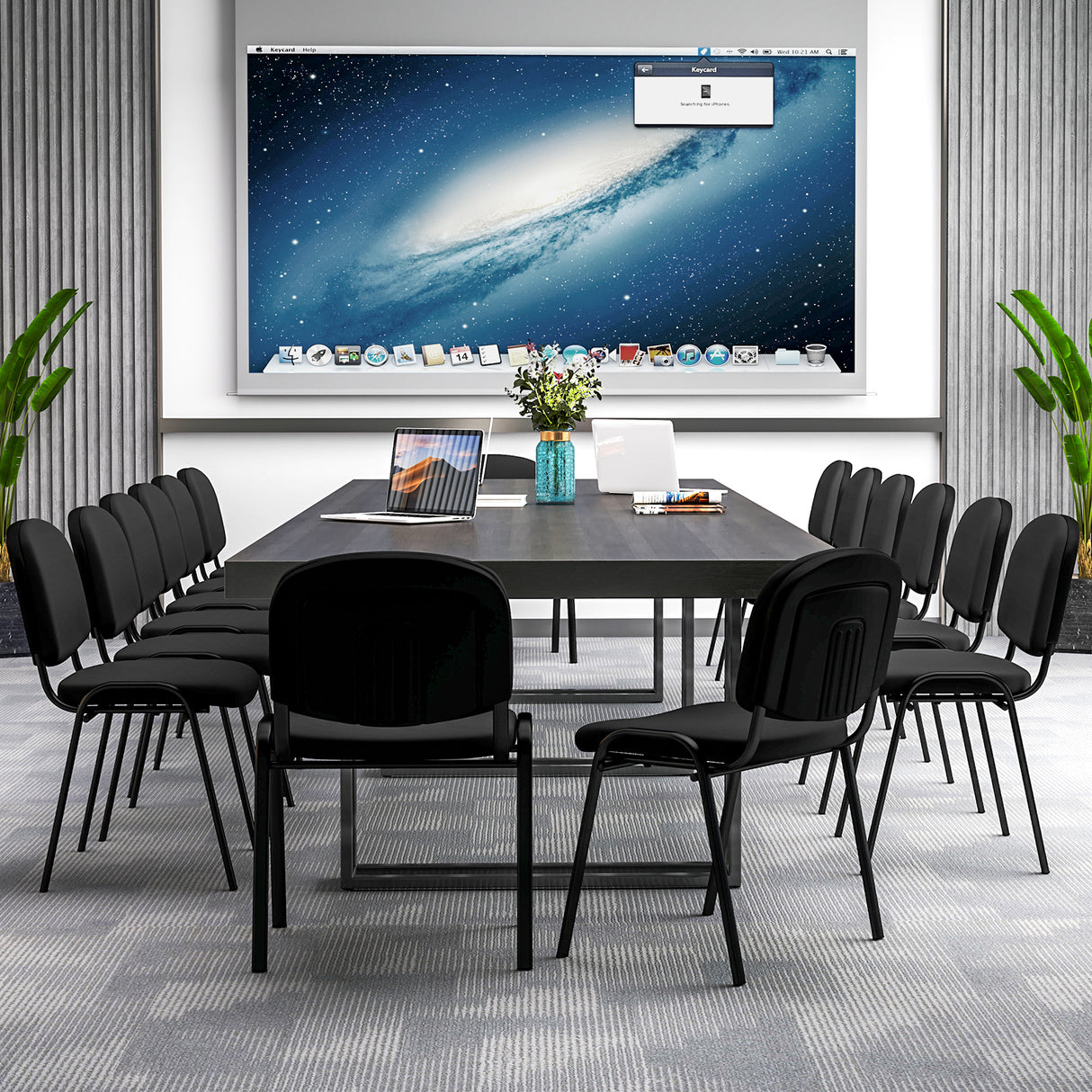 5 Pieces Elegant Conference Office Chair Set for Guest Reception-Set of 5