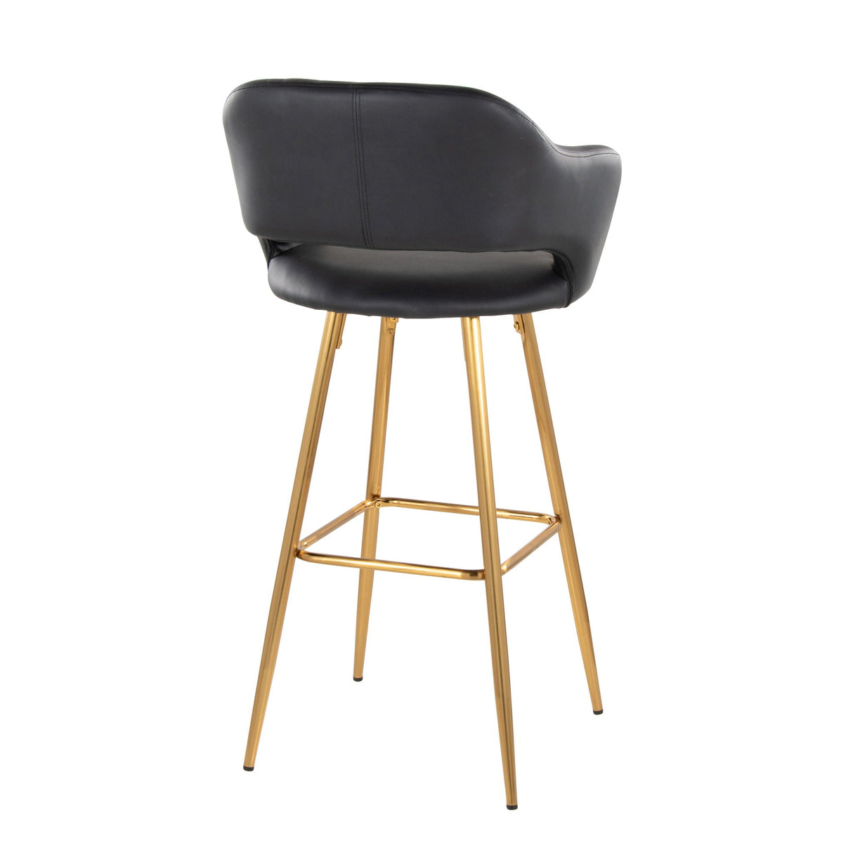 Margarite - Contemporary Fixed Height Barstool With Footrest (Set of 2) With Square by Couch.com