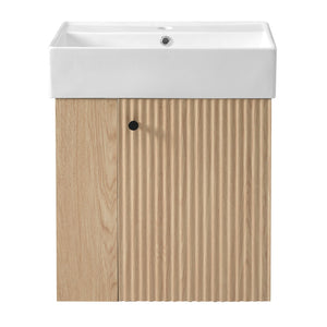 Modern Floating Bathroom Vanity With Ceramic Basin Perfect For Small Bathrooms