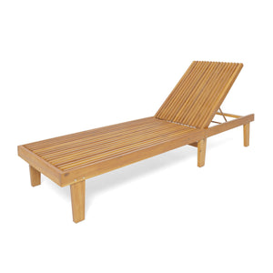 Nadine - Stylish Chaise Lounge Chair - Teak by Couch.com