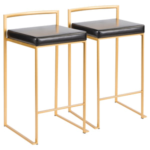 Fuji - Contemporary / Glam Design Counter Stool (Set of 2) by Couch.com