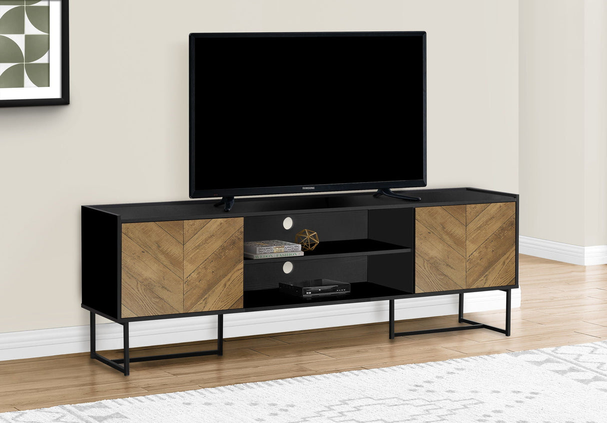 TV Stand, Console, Media Entertainment Center, Storage Cabinet, Modern - Black by Couch.com