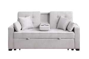 Cody II - 69.5"W Woven Fabric Convertible Sleeper Loveseat with Cup Holder by Couch.com