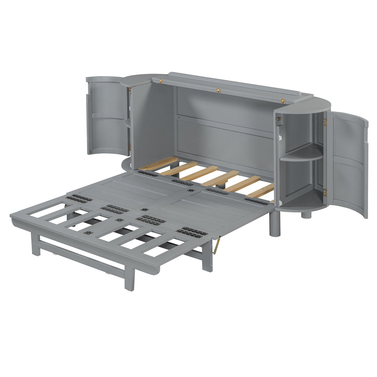 Murphy Bed With Hidden Storage & Modern Woven Design by Couch.com