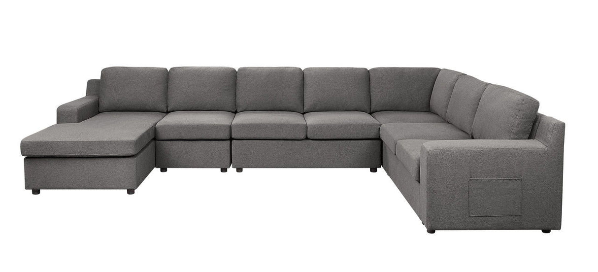 Waylon - Linen Sectional Sofa by Couch.com