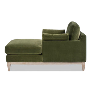 Pasadena - Modern Farmhouse Chaise Lounge Chair - Olive Green by Couch.com
