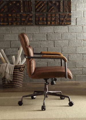 Harith - Retro Top Grain Leather Office Chair by Couch.com
