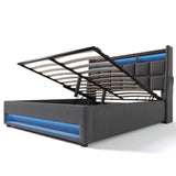 Upholstered Platform Bed With A Hydraulic Storage System, LED And USB Charging (Without Mattress) by Couch.com