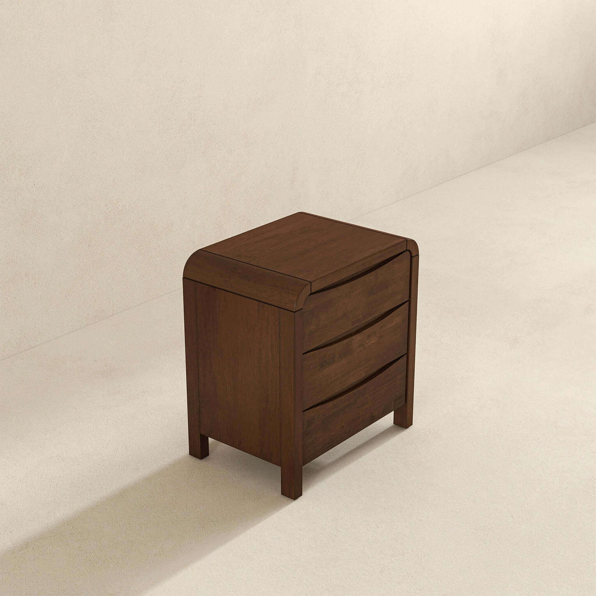 Lionel - Mid-Century Modern Nightstand 3 Drawer Bed Side Table - Brown by Couch.com