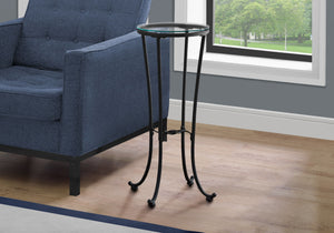 Accent Side Table, Plant Stand, Round, Contemporary & Modern - Black by Couch.com