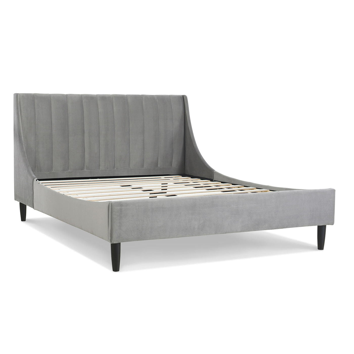 Aspen - Vertical Tufted Modern Headboard Platform Bed Set by Couch.com