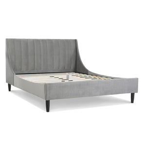 Aspen - Vertical Tufted Modern Headboard Platform Bed Set by Couch.com