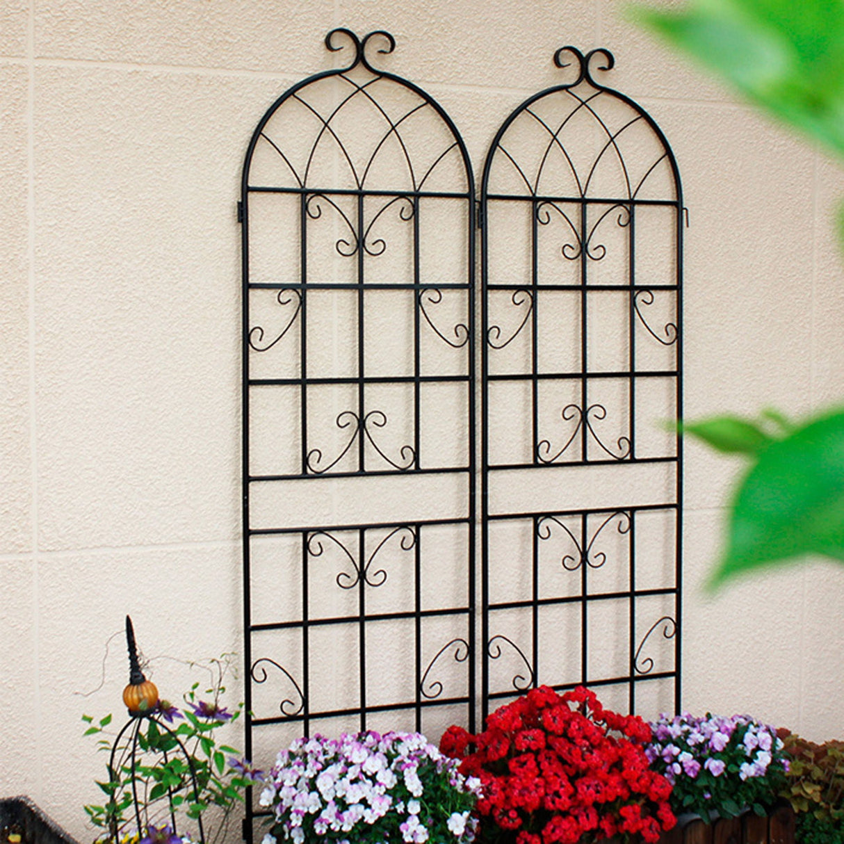 Metal Garden Rustproof Trellis For Climbing Plants Outdoor Flower Support by Couch.com