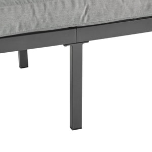 4-Pieces Outdoor Metal Patio Furniture Set with Cushions