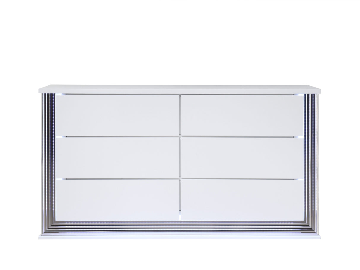 Moon - Smooth Dresser With LED - White by Couch.com