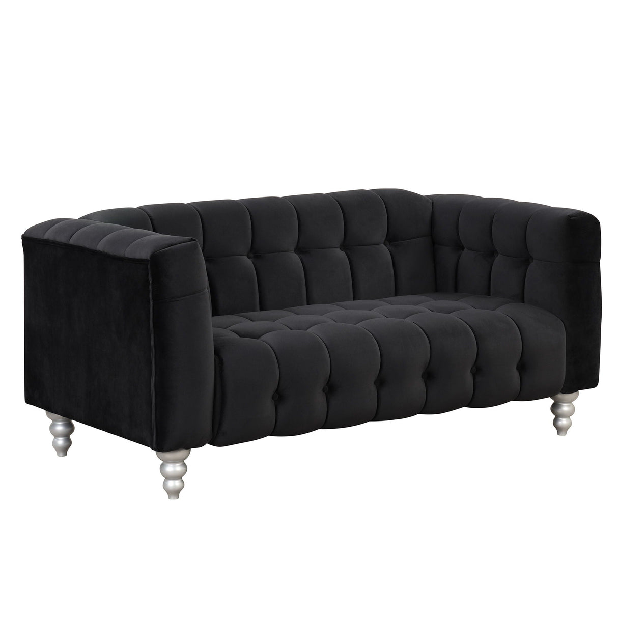 Modern Sofa Dutch Fluff Upholstered Sofa With Wood Legs, Buttoned Tufted Backrest by Couch.com