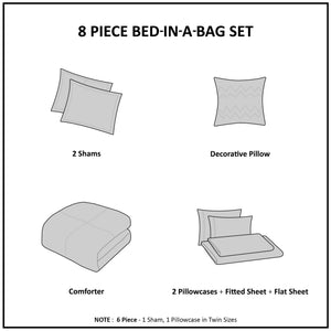 Twin XL Boho Comforter Set with Bed Sheets