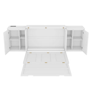 Murphy Bed With Shelves, Cabinets And USB Ports by Couch.com