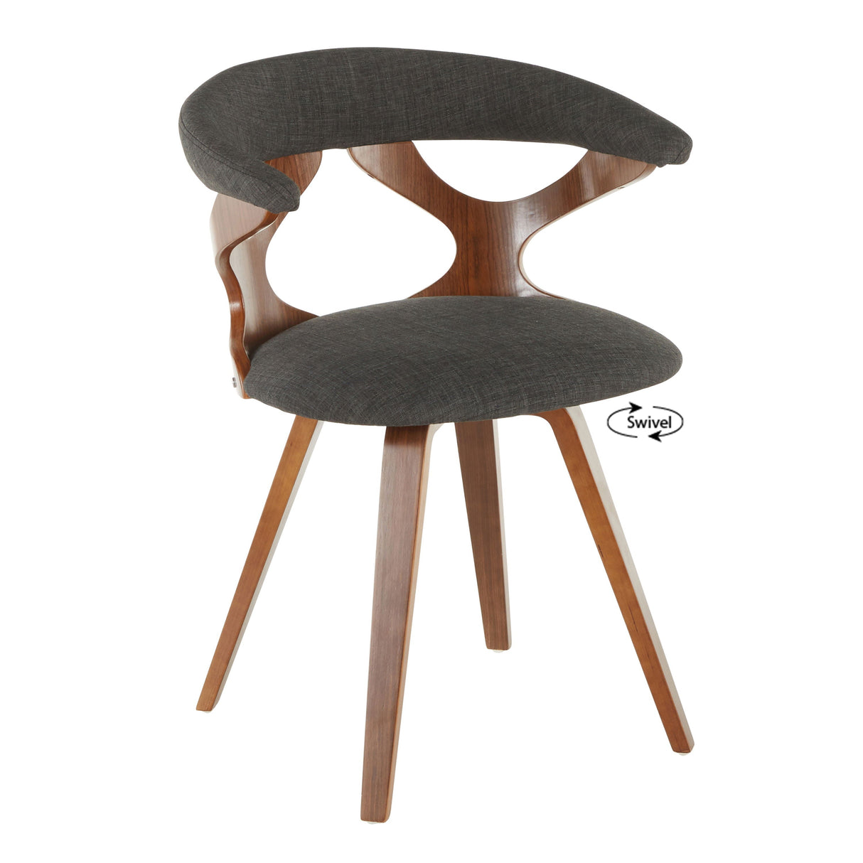 Gardenia - Mid-Century Modern Dining Chair With Swivel by Couch.com