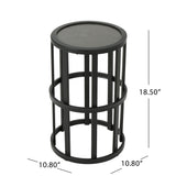 Outdoor Powder Coated Side Table - Gray by Couch.com