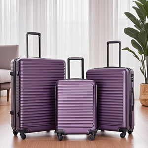 3 Piece Luggage Sets, Lightweight Suitcase With Two Hooks, Spinner Wheels, Tsa Lock by Couch.com