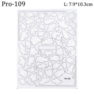 5D Sweater Nail Sticker Acrylic Engraved Winter Charm Designs Beauty Cloth Christmas Patterns Nails Art Decoration Tools  Nail Art Stickers Decor Tip Transfer Nail Decals Sticker For Pretty Girl Self-Adhesive Nail Decals Designer Nail Stickers