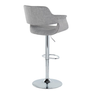 Vintage Flair - Mid Century Modern Adjustable Barstool With Oval Footrest (Set of 2) by Couch.com