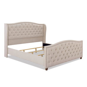 Marcella - Upholstered Shelter Headboard Bed Set by Couch.com