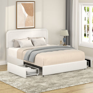 Liv - Patented With Drawers Upholstered Storage Platform Bed by Couch.com