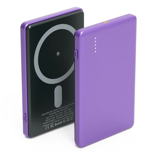 2 In 1 5000mAh 8MM Slim MagSafe Wireless Power Bank PD20W Magnetic Fast Charger Portable Phone Charger Fit for IOS Phone 15 14 13 12 Series And More by DirectDeals