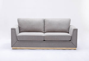 Valin - 3 Piece Living Room Set Meeting Room And Small Apartment Sofa Loveseat Chair - Gray by Couch.com