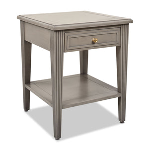 Dauphin - Storage Shelf Side Table - Gray Cashmere by Couch.com