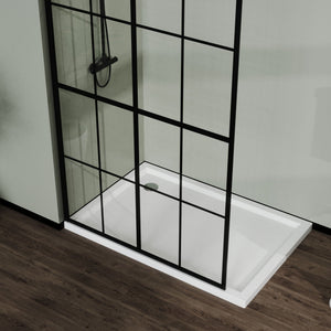 Shower Screen Walk In Wet Room - Black