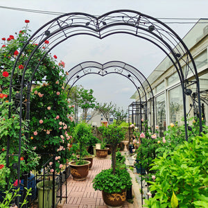 Metal Garden Arch Assemble Freely With 8 Styles Garden Arbor Trellis Climbing Plants Support Rose Arch by Couch.com