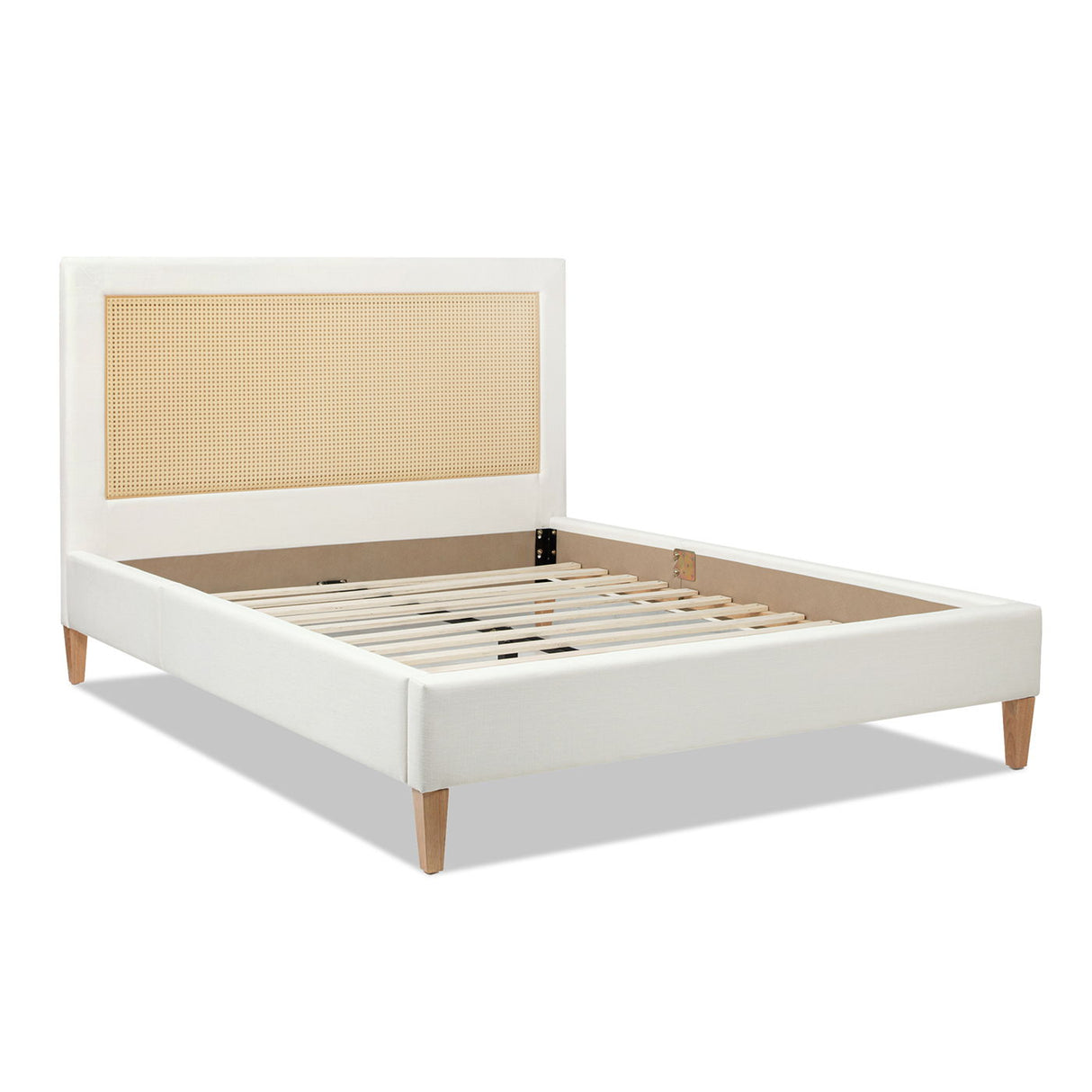 Haley - Upholstered Cane Back Platform Bed by Couch.com