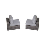 Minnesota - 9 Piece Sectional Sofa Set With Cushions - Gray Mix by Couch.com