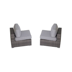 Minnesota - 9 Piece Sectional Sofa Set With Cushions - Gray Mix by Couch.com