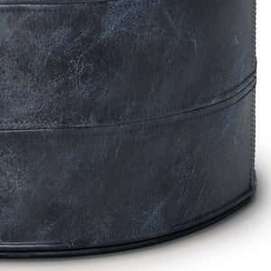 Connor - Handcrafted Round Pouf by Couch.com