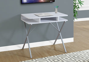 Computer Desk For Home Office, Laptop, Storage Shelves, Modern Convenient Design - White by Couch.com