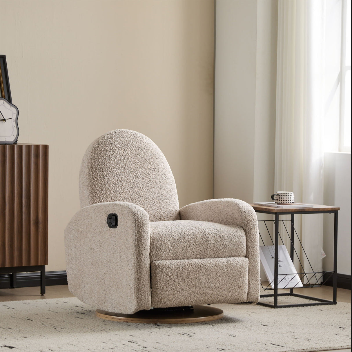 Contemporary 360 Swivel and Glider Recliner Chair