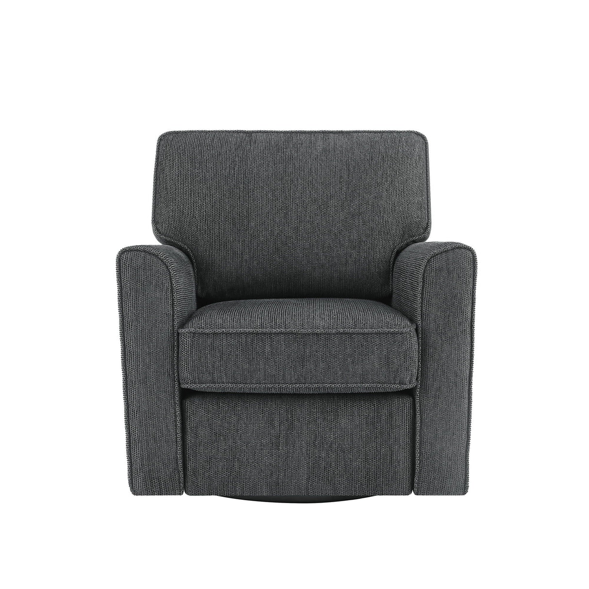 360° Swivel Accent Barrel Armchair With Side Pockets, Compact Design by Couch.com